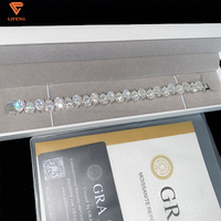 Bijoux Hip Hop Personnalisés Entièrement Sertis de Pierres, Bracelet Tennis en Argent Sterling 925 Plaqué Or avec Coupe Poire, Chaîne Tennis en Moissanite VVS, Vente en Gros
