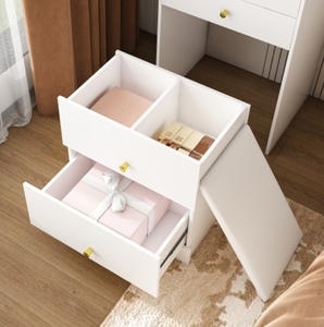 Modern Luxury Dresser <strong>Set</strong> for Bedroom with Mirror White <strong>Drawer</strong> Wooden Small Apartment Room Organizer Storage <strong>Cheap</strong> Furniture - Product Image 5