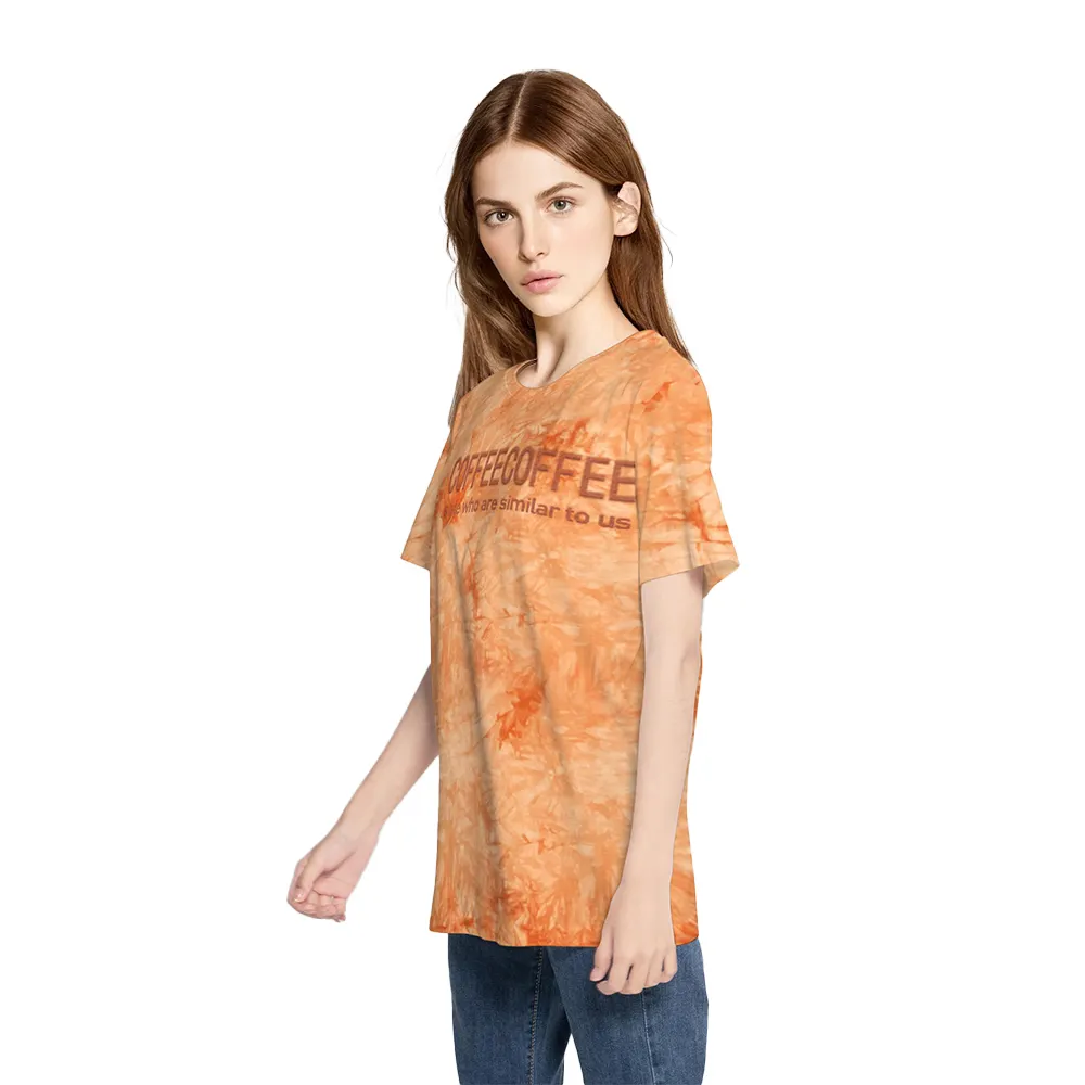 2023 Summer Short-sleeved Hot Sales New Arrivals Fashion Clothes Oversize T Shirt 100% Cotton Women Tie-Dye T-Shirt