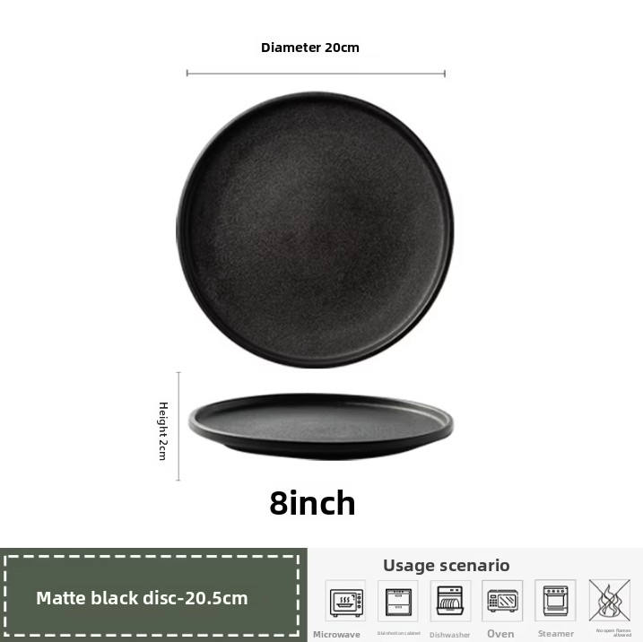Matte black disc-20.5cm