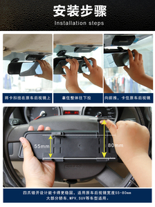 Real Carbon Fiber Side <b>Mirrors</b> in Blue Tint Universal Style Interior Rearview <b>Mirrors</b> for All <b>Cars</b> - Product Image 6