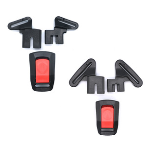 Hebillas de Cinturón de Seguridad de Tres Vías, Negras con Rojo, 26 mm x 20 mm y 41 mm x 19.5 mm, para Asientos de Seguridad Infantiles para Automóviles - Product Image 3