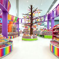 CIRI Komplettlösung für Süßwarengeschäft-Innenausstattung Vollständige Raumrenovierung Dekoration Süßigkeiten-Ausstellungsregal Vitrine Theke Großhandels-Lebensmittelregal-Set mit LED