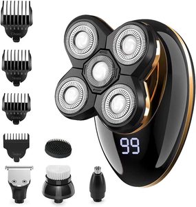 Rasoio Elettrico Femminile a 5 Testine Ricaricabile, Rasoio a Lamina Impermeabile Lavabile, Epilatore Maschile per Tutto il Corpo - Product Image 1