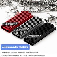 Кулер ASTARON из алюминия с ЧПУ для M.2 SSD 2280, тонкий, с нано-теплопроводящей прокладкой (0,5 мм/1 мм), NVMe, двусторонний, для ПК/PS5/игровых ноутбуков
