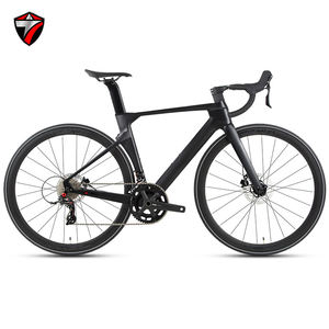 Vélo <span class=keywords><strong>de</strong></span> course sur <span class=keywords><strong>route</strong></span> Aero en fibre <span class=keywords><strong>de</strong></span> carbone à 11 vitesses avec guidon en aluminium intégré pour le cyclisme - Product Image 1