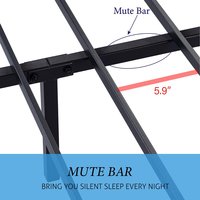 Cadre de lit en métal noir sur mesure OEM, design moderne et minimaliste, installation facile, robuste, idéal pour appartement locatif, chambre d'amis, dortoir