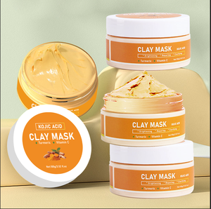Vente en gros de produits de soins de beauté pour la peau radieuse pour le contrôle de l'acné masque d'argile à l'acide kojique au curcuma et à la vitamine C - Product Image 3
