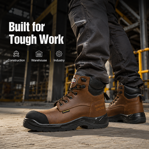 <span class=keywords><strong>Scarpe</strong></span> Antinfortunistiche CE S3S in Pelle Crazy Horse con Puntale in Fibra di Vetro, Antiscivolo e Resistenti all'Olio - Product Image 2