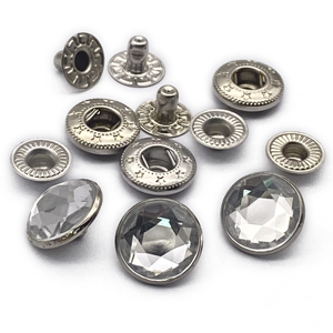Nút Bấm Kim Cương Niken Bán Sỉ Từ Nhà Máy Nút Bấm Bấm Áo Khoác Kim Loại Tùy Chỉnh Cho Áo Khoác - Product Image 1