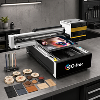 Printer UV Multifungsi Giftec 6090 Ukuran A1 dengan Head I3200 dan Kamera CCD untuk Pencetakan Kerajinan Gantungan Kunci Kulit