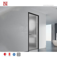 Porte à charnière moderne de marque supérieure, en aluminium, coupe-vent, avec technologie de verrouillage silencieux, pour usage intérieur (chambre, cuisine, salle de bain)