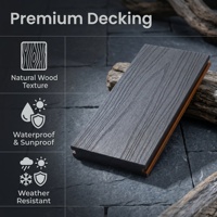 Plancher de terrasse en WPC moderne antidérapant de haute qualité pour l'extérieur, en composite bois-plastique, pour jardin et parc
