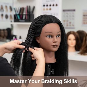 100% Real Hair Mannequin <strong>Head</strong> <strong>Training</strong> <strong>Head</strong> Manikin Cosmetology Doll <strong>Head</strong> for Hairdresser Practice Braiding Hair Styling with - Product Image 6
