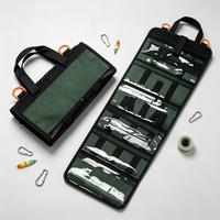 Sac de rangement portable en polyester pour leurres de pêche, pochette en filet pour appâts, organisateur de leurres artificiels pour la pêche en mer, logo personnalisé