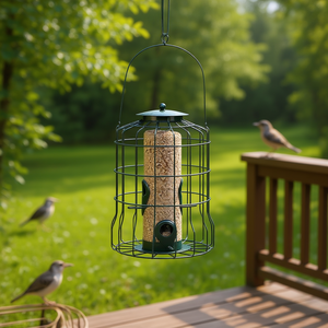 Comedero para Pájaros Colgante de Metal, 1.8L, a Prueba de Ardillas, para Alimentar Aves Silvestres en el Jardín - Product Image 2