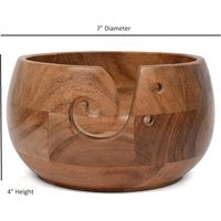 Grand support à fil en bois avec trous pour le tricot, avec boîte de marque et motif tourbillonnant, pour la fidélisation des clients