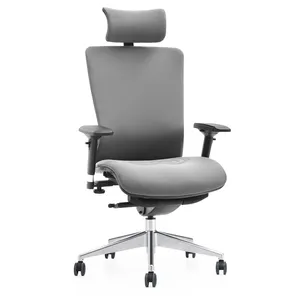 Elegant Modern Design Office Chair With Comfortable Ergonomic Seating Adjustable Headrest Swivel Feature Office Furniture