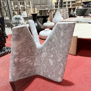 Kích thước tùy chỉnh đá tự nhiên <span class=keywords><strong>venato</strong></span> <span class=keywords><strong>Carrara</strong></span> bàn đá cẩm thạch trắng chân thiết kế độc đáo với bề mặt được đánh bóng cho bàn ăn cà phê - Product Image 2