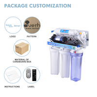 Cartouche de filtre à eau RO en coton de qualité alimentaire à 5 étapes, soufflé à chaud, au charbon actif, pour système de purification par osmose inverse NW-RO50-A1