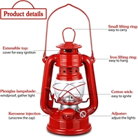 Lampes à huile de grande capacité pour usage intérieur, lampe à huile avec bouton de contrôle du feu, lampe à kérosène avec mèches