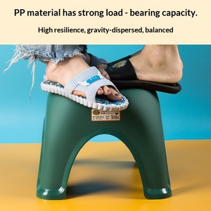 Plastic Small Stool Household Thickened Adult Kids Chair Anti Slip Bath Shower Stool For Bathroom And Toilet - Product Image 3