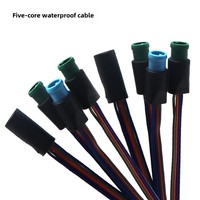 Bonne vente 15cm RGB LED bande connecteur fil câble 4 broches 12V DC boîtier en acier inoxydable mâle/femelle sexe cuivre Contacts M12