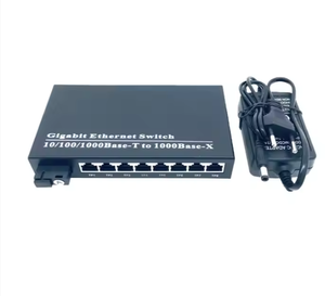 สวิตช์ไฟเบอร์ออปติก RTXMC Gigabit 1 SC 8 พอร์ต Rj45 ตัวแปลงสื่อไฟเบอร์ออปติก 10/100/1000M - Product Image 1