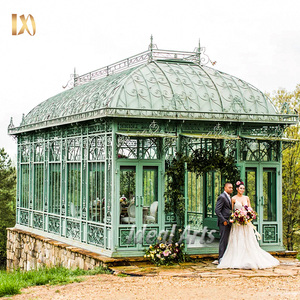 Gazebo de Hierro Forjado Victoriano Verde Hecho a Mano, Pabellón de Lujo para Patio de Villa, Bodas y Eventos - Product Image 5