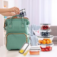 Organisateur de garde-manger de cuisine, conteneurs de stockage empilables hermétiques pour céréales aliments réfrigérateur avec couvercle étanche 26 pièces