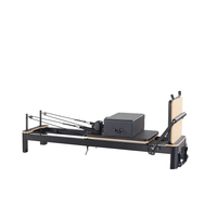 Fabrication directe professionnel Pilates réformateur ensemble Fitness équipement d'étirement Machine en alliage d'aluminium Pilates réformateur tout noir