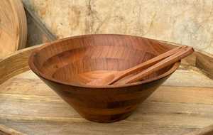 ชามสลัดไม้ขนาดใหญ่สำหรับห้องครัวและรับประทานอาหารเหมาะสำหรับการเสิร์ฟสลัดผลไม้หรือของว่างเป็นมิตรกับสิ่งแวดล้อมและทนทาน - Product Image 4