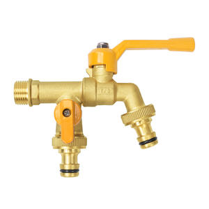 Robinet à double bec à ouverture rapide tout en cuivre Tangke, eau chaude et froide, connecteur extérieur de jardin, vente en gros, robinet pour lave-linge - Product Image 2