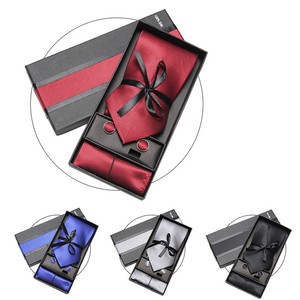 Men Wedding Party Accessories Jacquard Woven Neckties <strong>Set</strong> Hanky Cufflinks <strong>Tie</strong> <strong>Set</strong> with Gift Box - Product Image 6