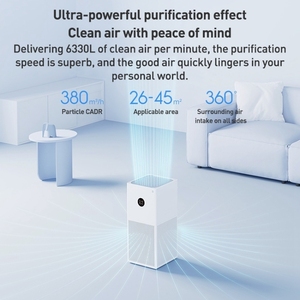 Pour purificateur d'<span class=keywords><strong>air</strong></span> intelligent Mijia <span class=keywords><strong>4</strong></span> <span class=keywords><strong>Lite</strong></span> OLED Android, alimenté par batterie, contrôle par application, usage domestique, antibactérien, élimination des aldéhydes - Product Image 3