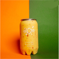Emballage personnalisé vide grande bouche 250ml 330ml 400ml 500ml PET gâteau crème glacée pot en plastique Pop Can