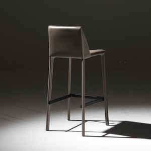Tabouret en cuir simple pour restaurant moderne, mobilier commercial de loisirs, dossier haut, <span class=keywords><strong>chaise</strong></span> de bar Sillas - Product Image 5