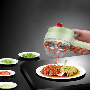 Set de Cortador de Verduras al por Mayor, Picadora de Ajo Inalámbrica Portátil, Máquina para Cortar y Rebanar Alimentos y Carne 4 en 1 - Product Image 4