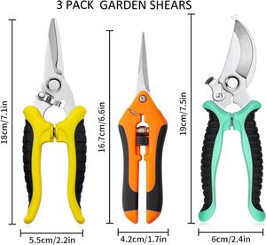 Tijeras de Podar Afiladas para Jardín, Podadora Manual para Ramas de Árboles, Setos, Arbustos y Malezas, para una Podadura Eficaz - Product Image 2