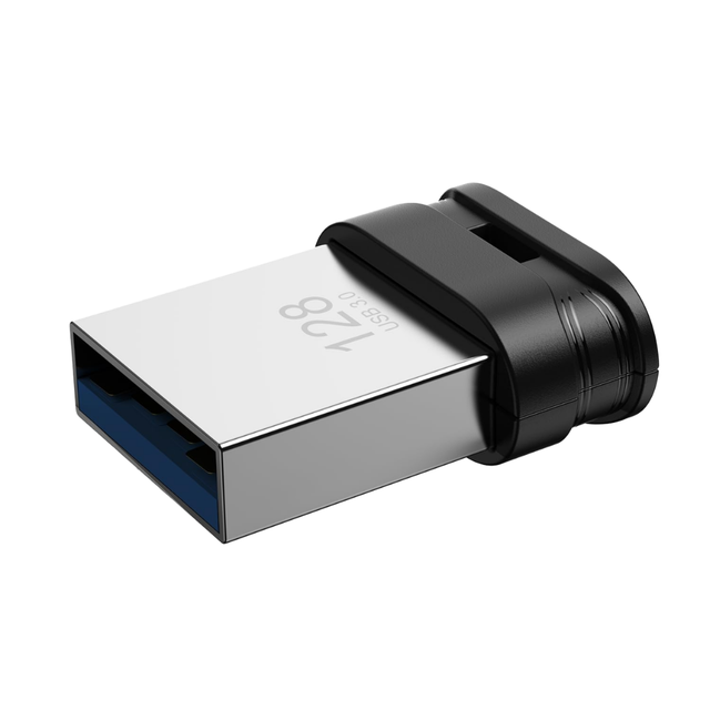 New 128GB USB 3.0 Metal Flash Drive Mini Thumb Drive Waterproof Lanyard Hole Plug Play PC Portable Storage Black 1-Year Warranty