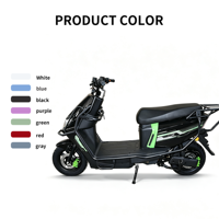 Moto électrique sportive en promotion avec porte-bagages arrière, 60V, longue autonomie, pour livraison de repas, cyclomoteur, scooter électrique
