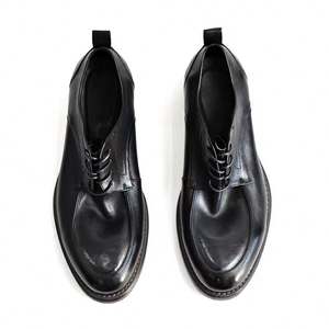 Zapatos Derby Clásicos de Piel Auténtica, Impermeables, con Punta Redonda, con Cordones, Casuales, de las Más Vendidas - Product Image 1