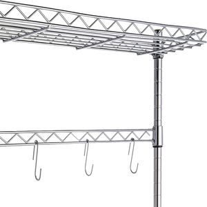 Étagère de <span class=keywords><strong>cuisine</strong></span> de <span class=keywords><strong>style</strong></span> bricolage Offre Spéciale étagère de boulanger de stockage de <span class=keywords><strong>cuisine</strong></span> à 3 niveaux avec étagère chromée supérieure amovible - Product Image 4