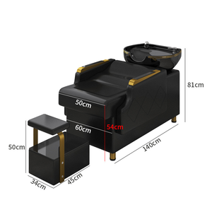 Chaises de coiffeur avec bac à shampoing de luxe, couleur personnalisée, vente chaude, lavabo et chaises, lit de shampoing noir, SPA - Product Image 6