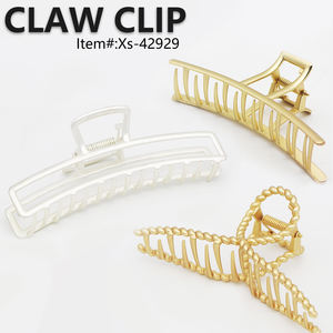 Koreanische Metall große Haarnadel platte Haar rutsch feste Legierung Haar Krallen <span class=keywords><strong>clips</strong></span> für Frauen 2021 - Product Image 2