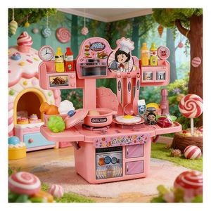 Mini Toy <b>Kitchen</b> Set Children Cooking Counter Burner <b>Sink</b> Shelf House Simulation Creative Exploration Learning Journey - Product Image 3