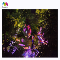 Œuvres d'art en plein air, Projection Interactive en forêt, vidéo 3D, éclairage de paysage extérieur, cartographie sur la forêt