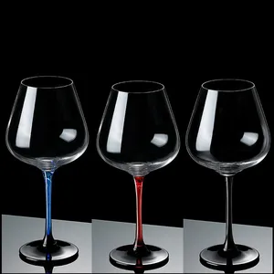 france burgundy 480ml 550ml black bottom modern luxury transparent glasses red wine glass for chardonnay pinot noir