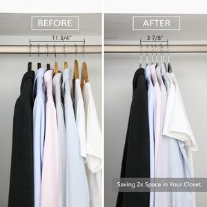Özel Renk Kaymaz Omuz Çentikleri Flock Kumaş Çevre Dostu Modern Kancalar ve Askılar Yer Tasarruflu Siyah Kadife - Product Image 3