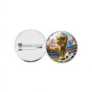 2026 EE. UU. Canadá México para el Trofeo Jules Broche Pin Accesorio de Mercancía para Aficionados al Fútbol Electrochapado Pequeño - Product Image 1